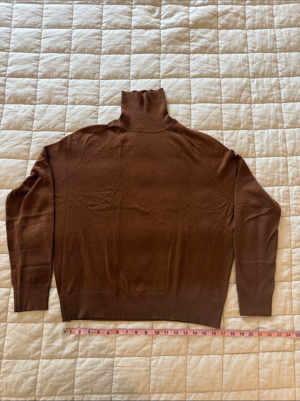 Vince Chocolate Brown Cashmere Turtleneck Sweater